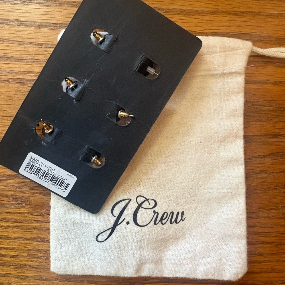 J. Crew Multi-Color Acetate Hoop/Huggie Earring Set - Picture 3 of 4